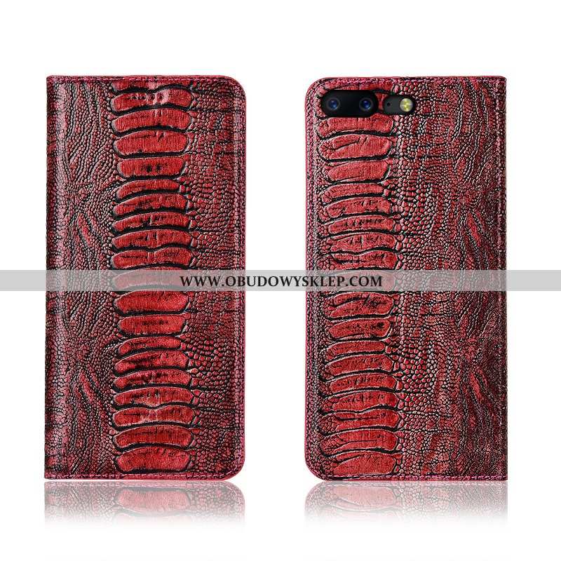 Futerał Oneplus 5 Prawdziwa Skóra Ptak Skórzane Etui, Pokrowce Oneplus 5 Miękki Klapa Czarna