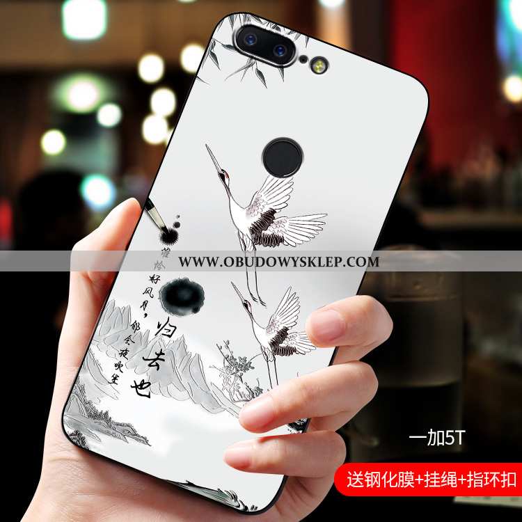 Futerał Oneplus 5t Cienkie Silikonowe Relief, Pokrowce Oneplus 5t Miękki Osobowość Niebieska