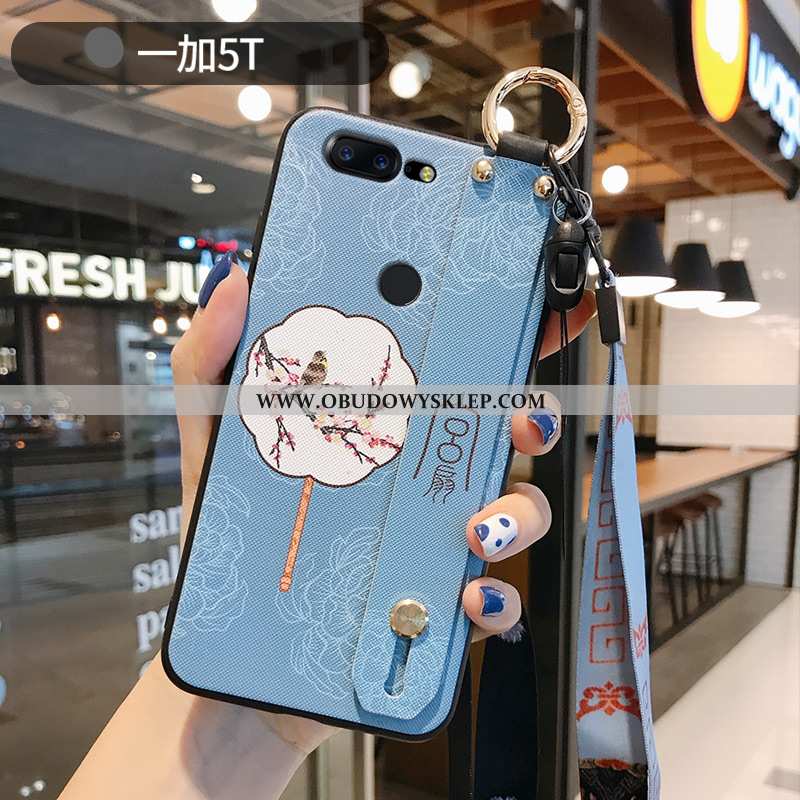 Futerał Oneplus 5t Moda Wiatr Wspornik, Pokrowce Oneplus 5t Nubuku Relief Niebieska