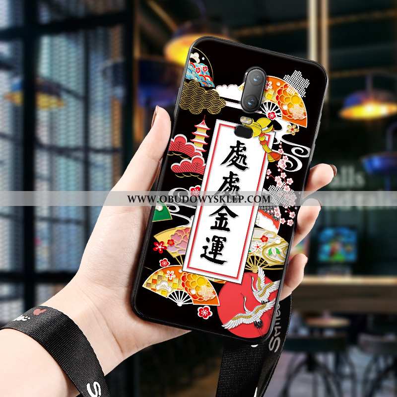 Futerał Oneplus 6 Ochraniacz Telefon Komórkowy Silikonowe, Pokrowce Oneplus 6 Relief Czerwona