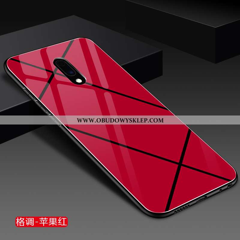 Futerał Oneplus 7 Moda Szkło Biały, Pokrowce Oneplus 7 Osobowość Czerwony Netto Biała