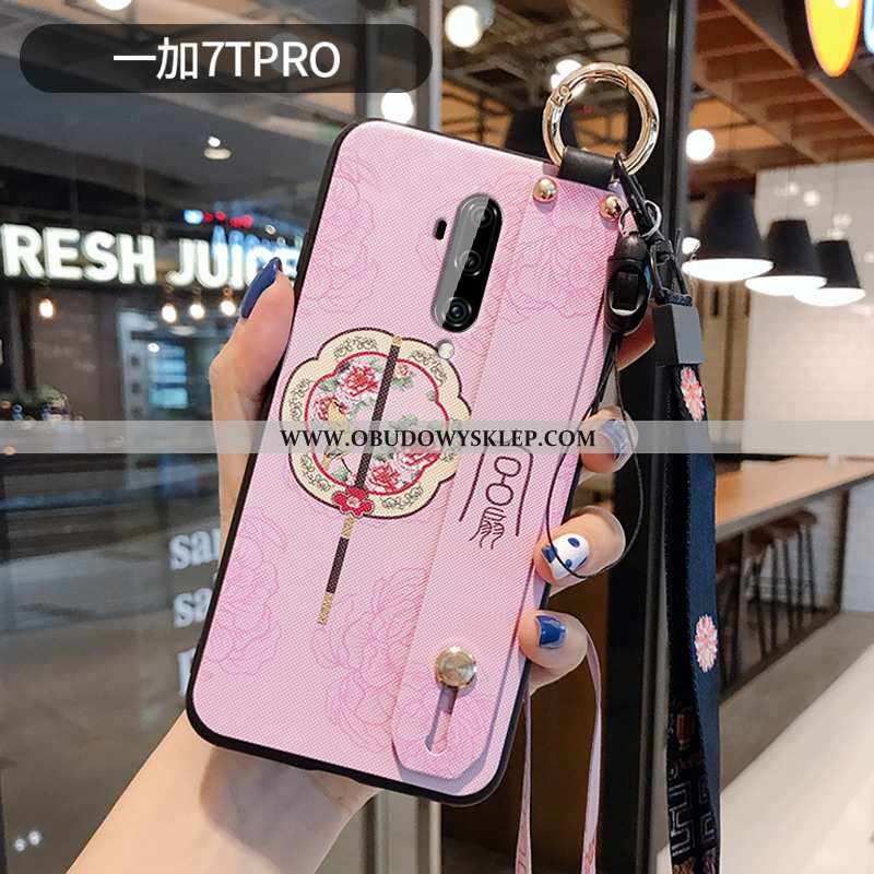 Futerał Oneplus 7t Pro Vintage Wspornik Anti-fall, Pokrowce Oneplus 7t Pro Miękki Etui Niebieska