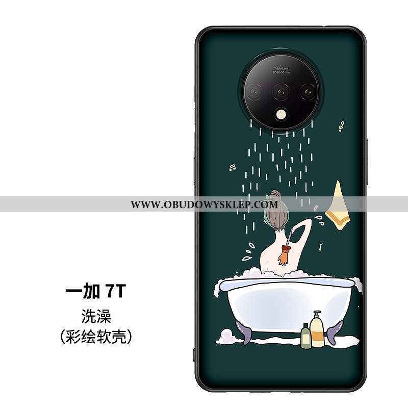 Futerał Oneplus 7t Szkło Etui Ochraniacz, Pokrowce Oneplus 7t Osobowość Telefon Komórkowy Zielone