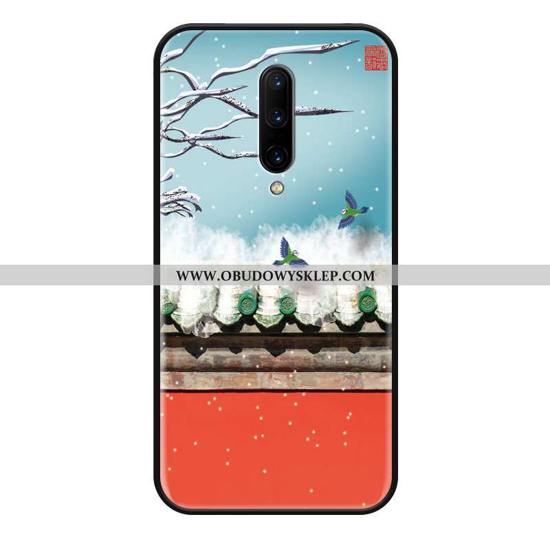 Futerał Oneplus 8 Ochraniacz Silikonowe Chiński Styl, Pokrowce Oneplus 8 Vintage Etui Niebieska
