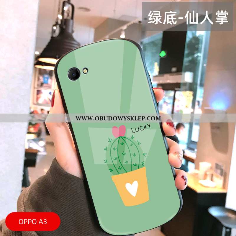 Futerał Oppo A3 Kreatywne Anti-fall Zakochani, Pokrowce Oppo A3 Kreskówka Ochraniacz Zielone