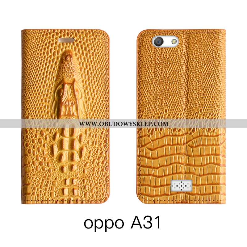 Futerał Oppo A31 Prawdziwa Skóra Bydło Skórzane Etui, Pokrowce Oppo A31 Skóra Różowy