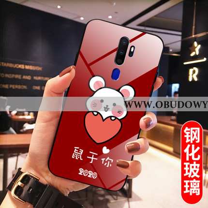 Futerał Oppo A5 2020 Miękki Czerwony Netto Etui, Pokrowce Oppo A5 2020 Ochraniacz Lustro Czerwona