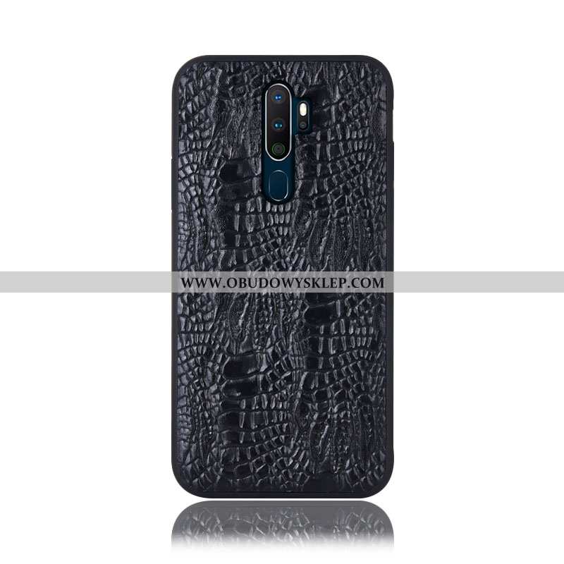 Futerał Oppo A5 2020 Prawdziwa Skóra Niebieski Futerał, Pokrowce Oppo A5 2020 Ochraniacz Telefon Kom