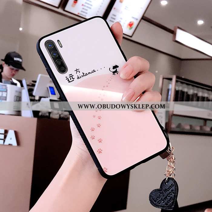 Futerał Oppo A91 Moda Szkło Telefon Komórkowy, Pokrowce Oppo A91 Osobowość Mały Rozowa