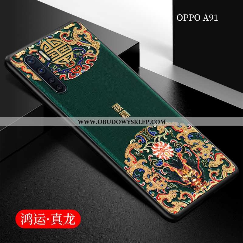 Futerał Oppo A91 Ochraniacz Chiński Styl All Inclusive, Pokrowce Oppo A91 Trendy Cienkie Czarna