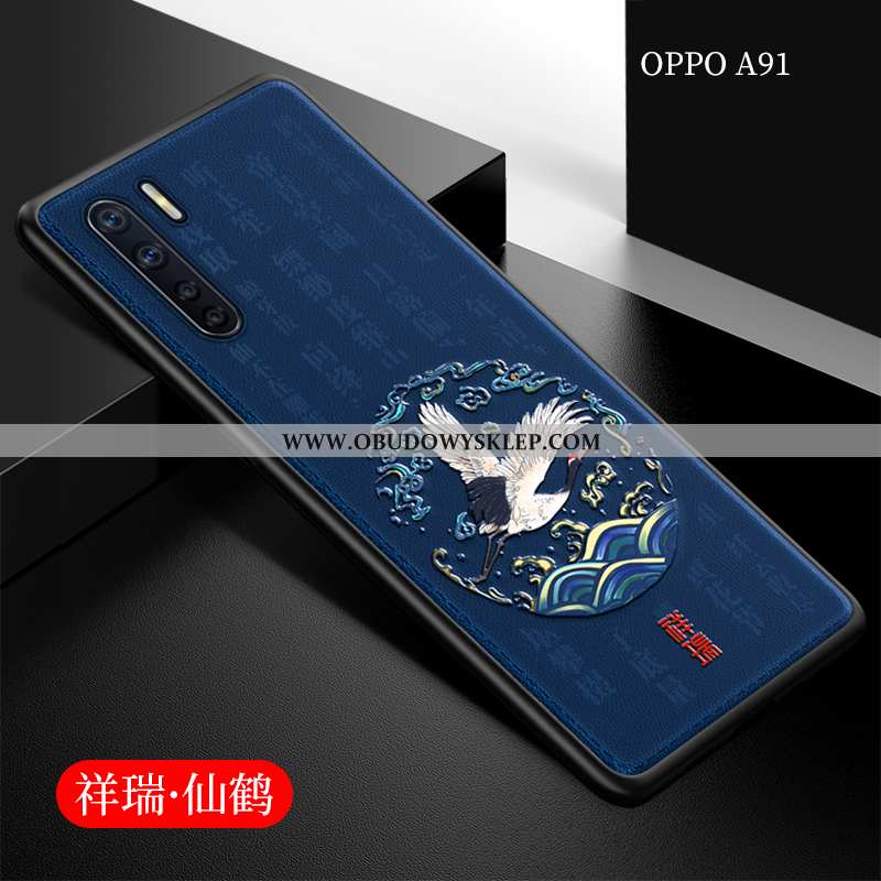 Futerał Oppo A91 Ochraniacz Chiński Styl All Inclusive, Pokrowce Oppo A91 Trendy Cienkie Czarna