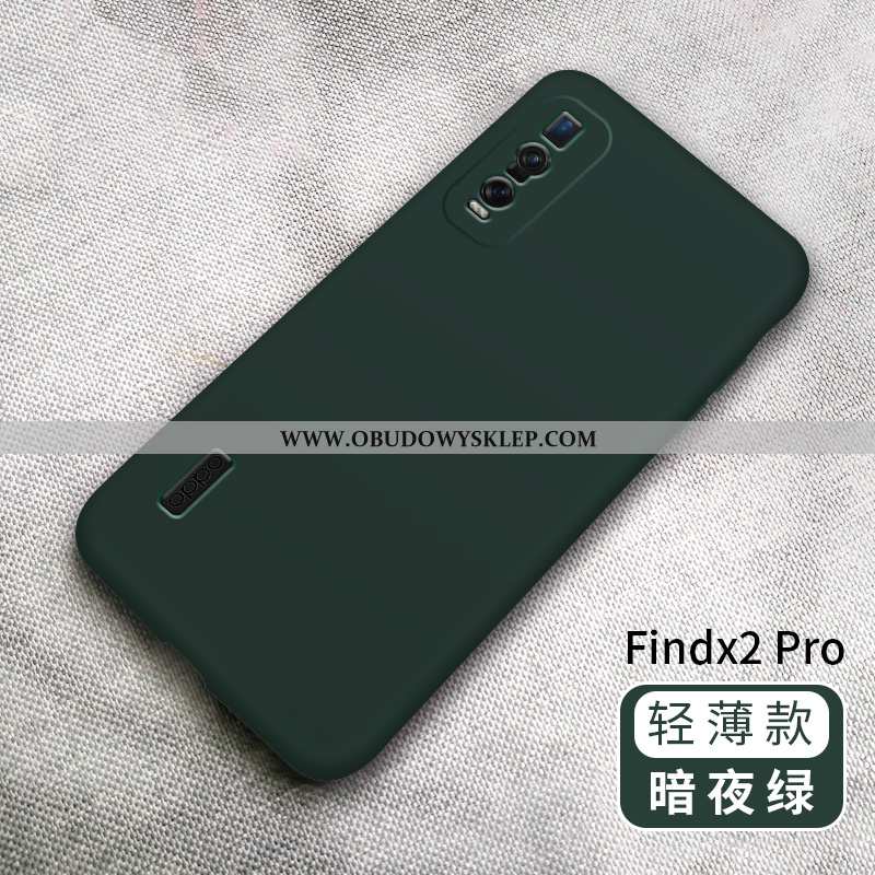 Futerał Oppo Find X2 Pro Super Trendy Miękki, Pokrowce Oppo Find X2 Pro Cienkie Silikonowe Zielone