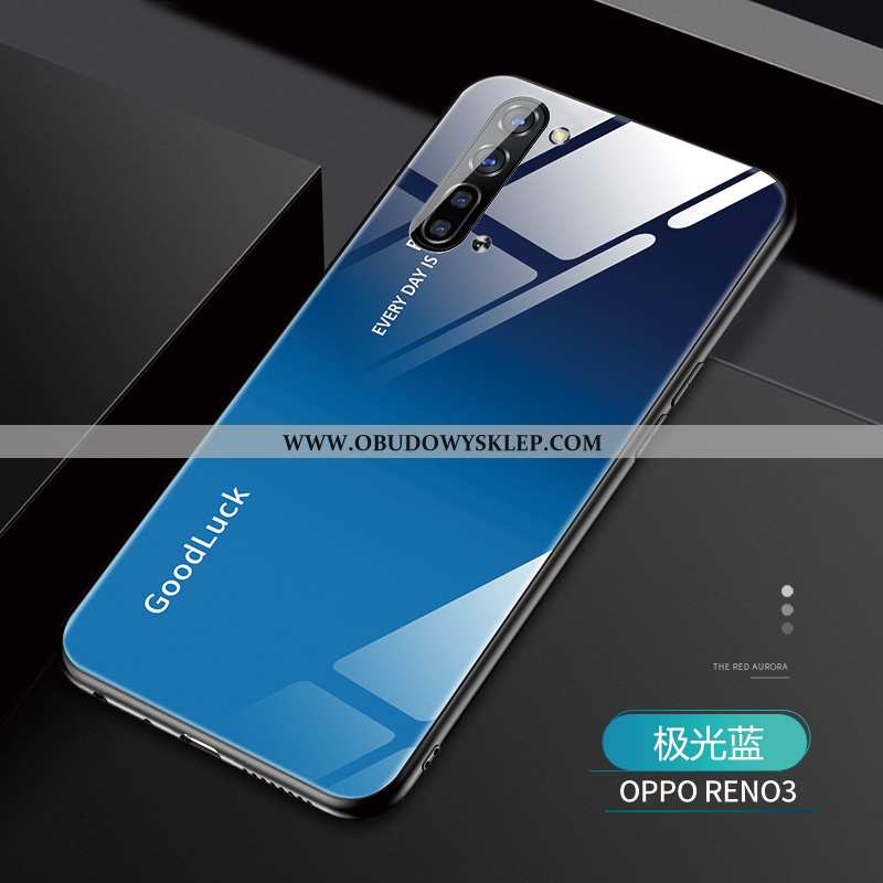 Futerał Oppo Reno 3 Moda Ochraniacz Purpurowy, Pokrowce Oppo Reno 3 Osobowość Gradient Fioletowy