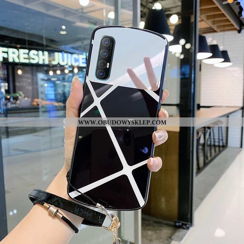Futerał Oppo Reno 3 Pro Moda Telefon Komórkowy, Pokrowce Oppo Reno 3 Pro Szkło Lustro Biała