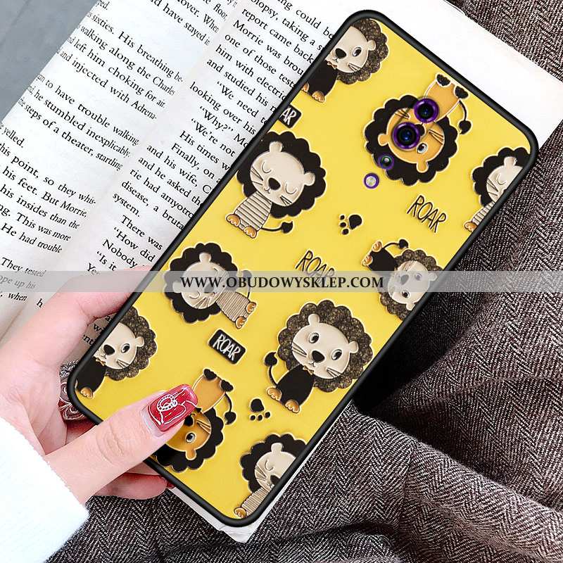 Futerał Oppo Reno Z Relief Żółty Lew, Pokrowce Oppo Reno Z Piękny Żółta