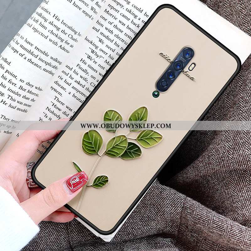 Futerał Oppo Reno2 Ochraniacz Telefon Komórkowy Miękki, Pokrowce Oppo Reno2 Relief Zielony Zielone