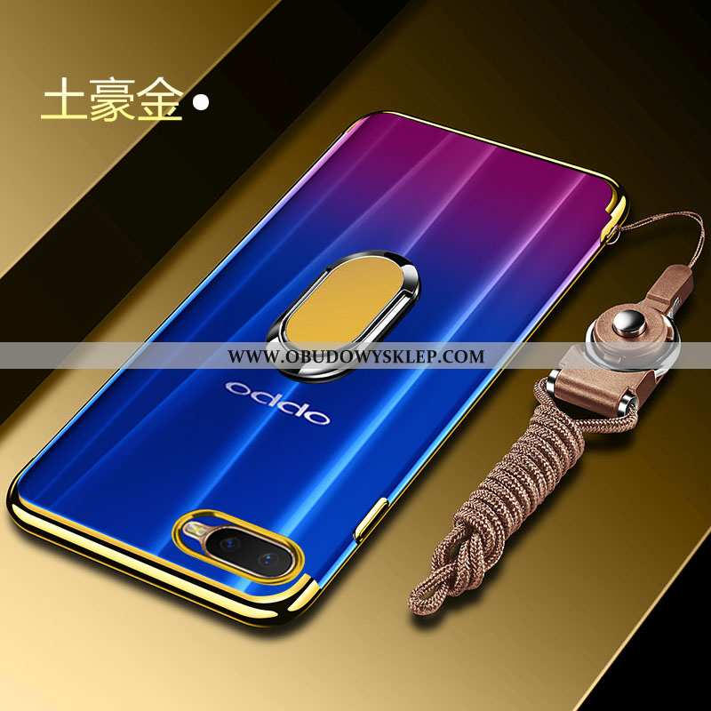 Futerał Oppo Rx17 Neo Silikonowe Etui Ring, Pokrowce Oppo Rx17 Neo Ochraniacz Anti-fall Niebieska