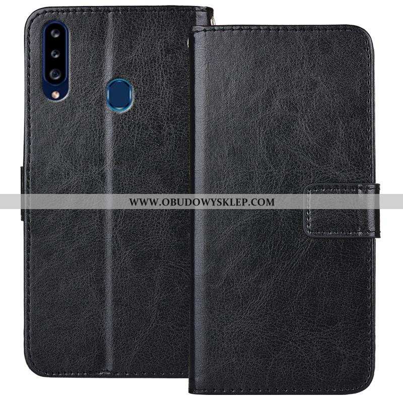 Futerał Samsung Galaxy A20s Skórzane Etui Miękki Czarny, Pokrowce Samsung Galaxy A20s Osobowość Anti