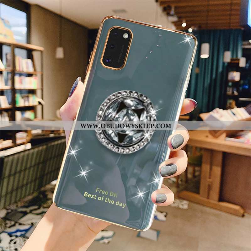 Futerał Samsung Galaxy A41 Luksusowy Zielony Gwiazda, Pokrowce Samsung Galaxy A41 Miękki Zielone