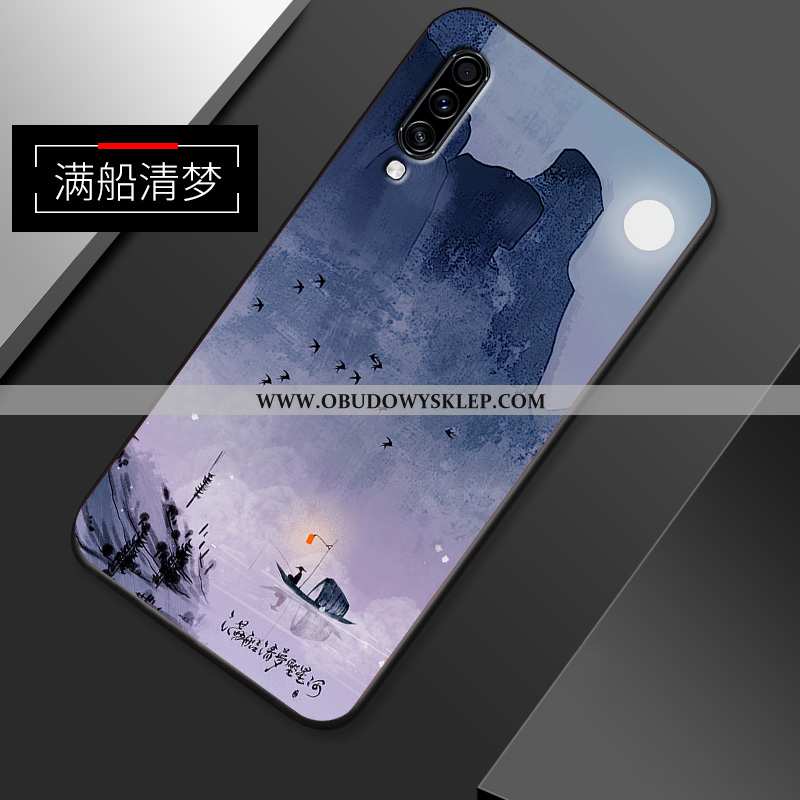 Futerał Samsung Galaxy A70 Nubuku Silikonowe Etui, Pokrowce Samsung Galaxy A70 Osobowość Miękki Nieb