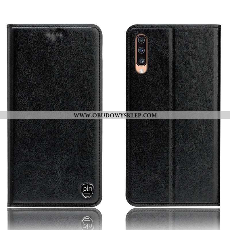 Futerał Samsung Galaxy A70s Skórzane Etui Szary Futerał, Pokrowce Samsung Galaxy A70s Wzór Szara