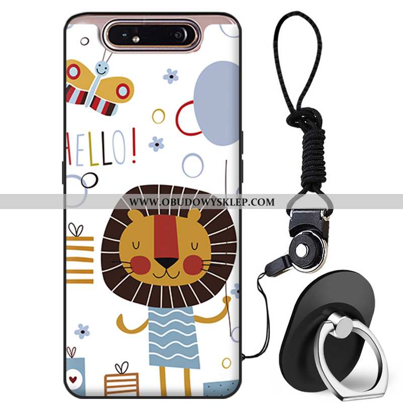 Futerał Samsung Galaxy A80 Kreskówka Biały Silikonowe, Pokrowce Samsung Galaxy A80 Piękny Anti-fall 