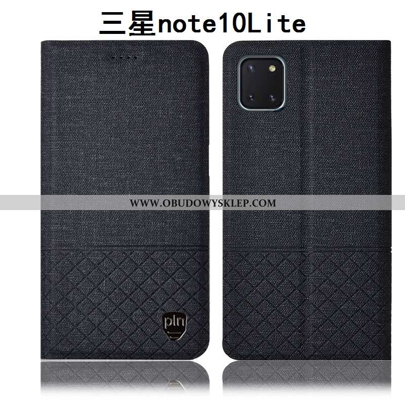 Futerał Samsung Galaxy Note 10 Lite Bawełna I Len Niebieski All Inclusive, Pokrowce Samsung Galaxy N