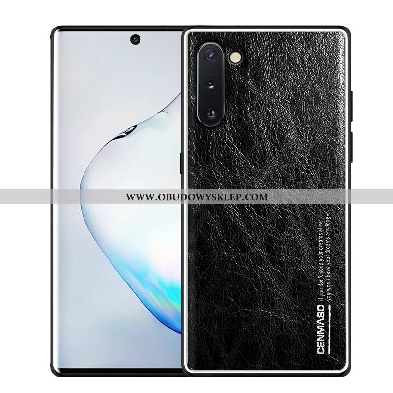 Futerał Samsung Galaxy Note 10 Prawdziwa Skóra Nubuku, Pokrowce Samsung Galaxy Note 10 Skóra Gwiazda