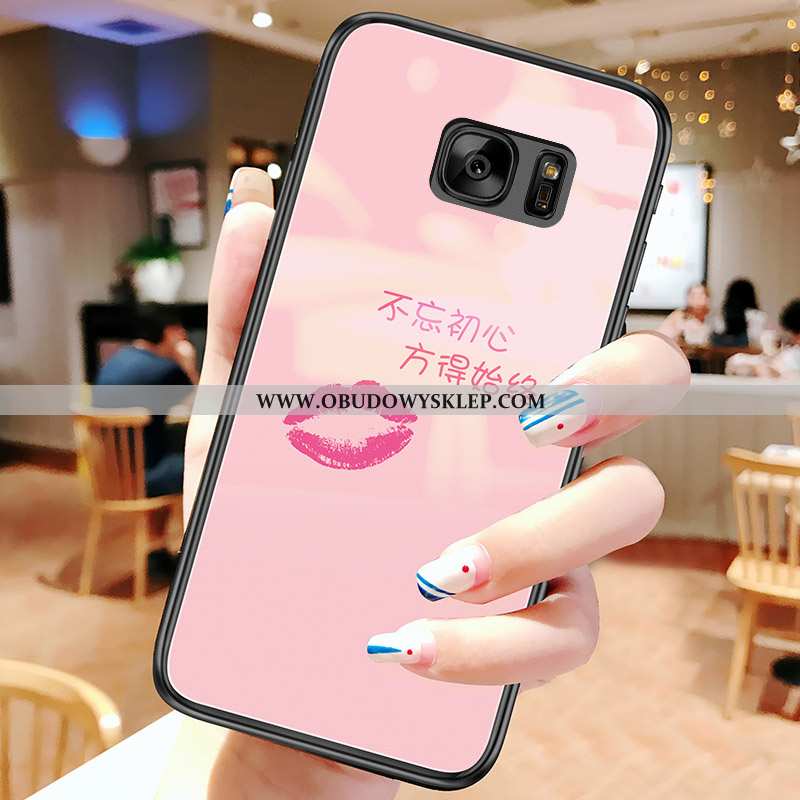 Futerał Samsung Galaxy S7 Silikonowe Nowy Futerał, Pokrowce Samsung Galaxy S7 Szkło Gwiazda Rozowa