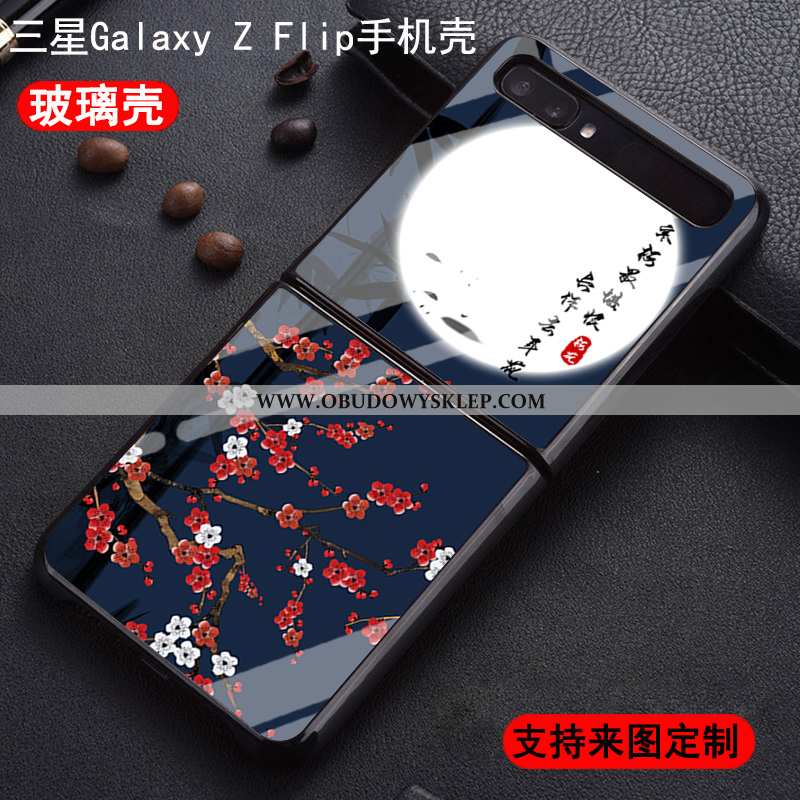 Futerał Samsung Z Flip Trendy Telefon Komórkowy Wzór, Pokrowce Samsung Z Flip Ochraniacz Moda Biała