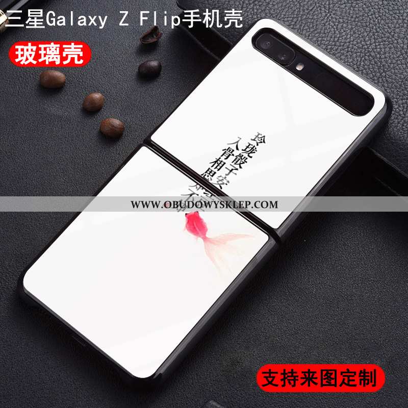 Futerał Samsung Z Flip Trendy Telefon Komórkowy Wzór, Pokrowce Samsung Z Flip Ochraniacz Moda Biała