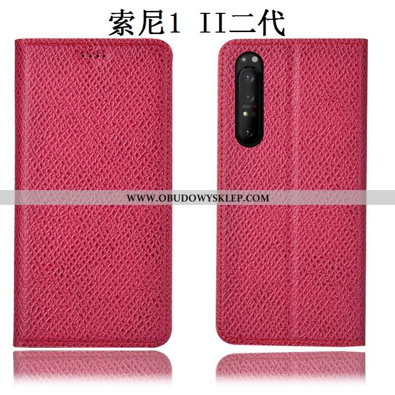 Futerał Sony Xperia 1 Ii Wzór Czarny Prawdziwa Skóra, Pokrowce Sony Xperia 1 Ii Ochraniacz Czarna