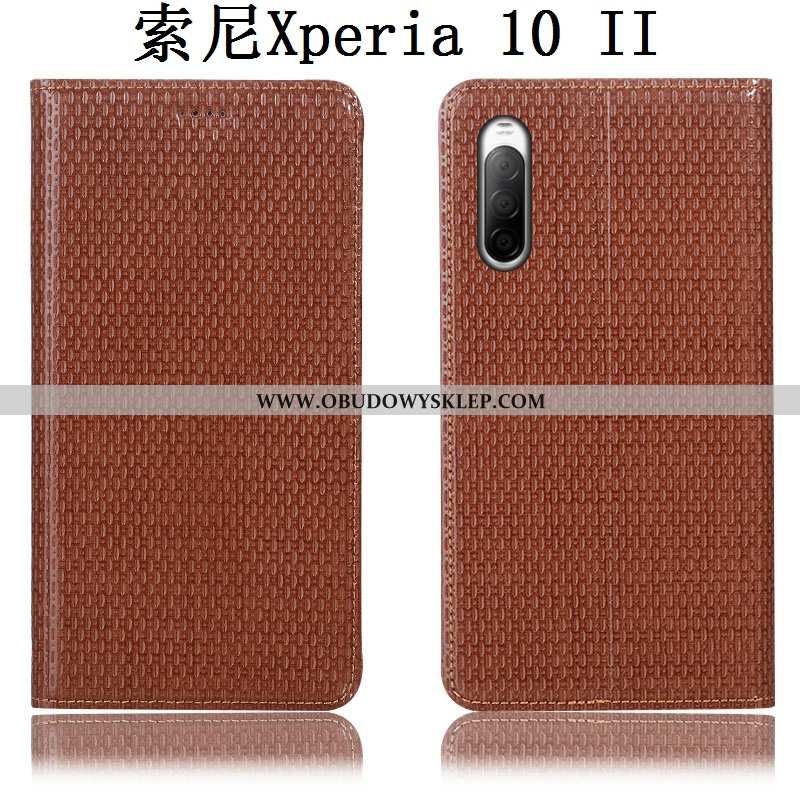 Futerał Sony Xperia 10 Ii Prawdziwa Skóra Telefon Komórkowy Ochraniacz, Pokrowce Sony Xperia 10 Ii W