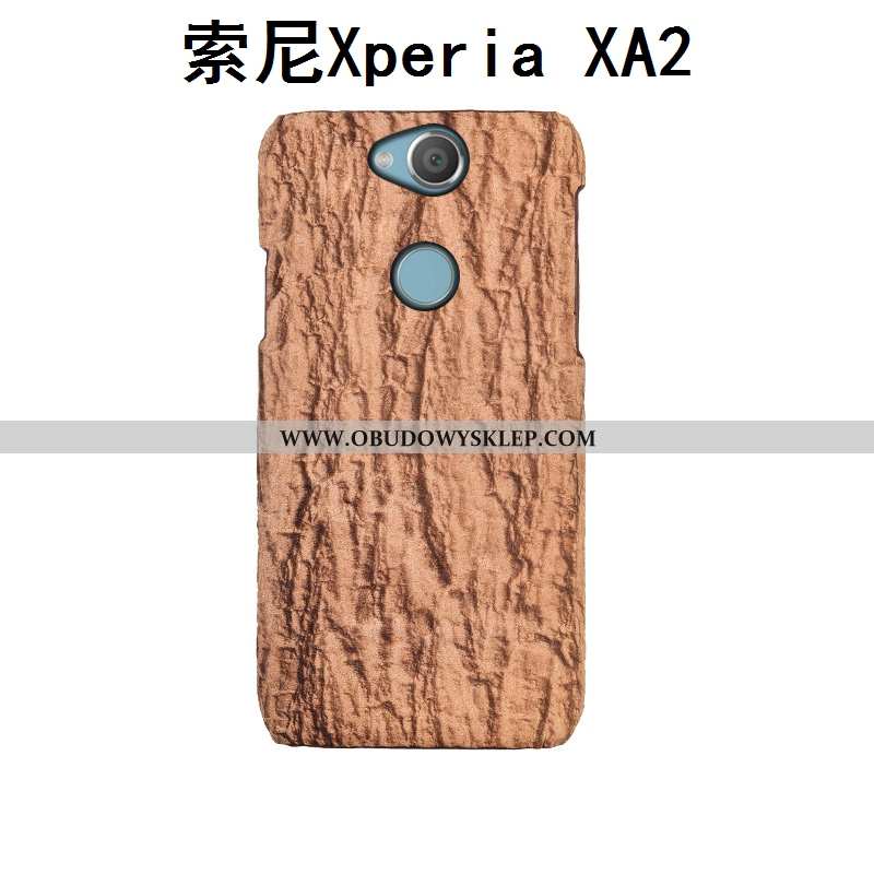 Futerał Sony Xperia Xa2 Skóra Drzewa Luksusowy, Pokrowce Sony Xperia Xa2 Ochraniacz Prawdziwa Skóra 