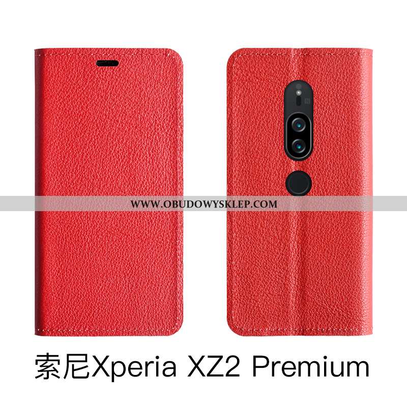 Futerał Sony Xperia Xz2 Premium Prawdziwa Skóra Czerwony Telefon Komórkowy, Pokrowce Sony Xperia Xz2