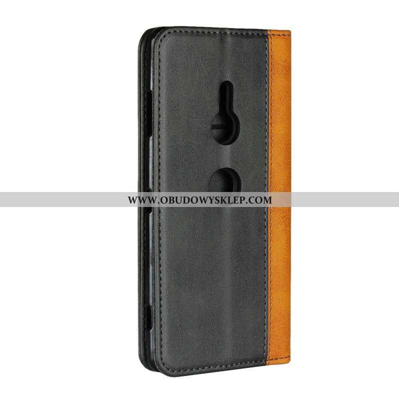 Futerał Sony Xperia Xz3 Ochraniacz Czarny Vintage, Pokrowce Sony Xperia Xz3 Skórzane Etui Telefon Ko