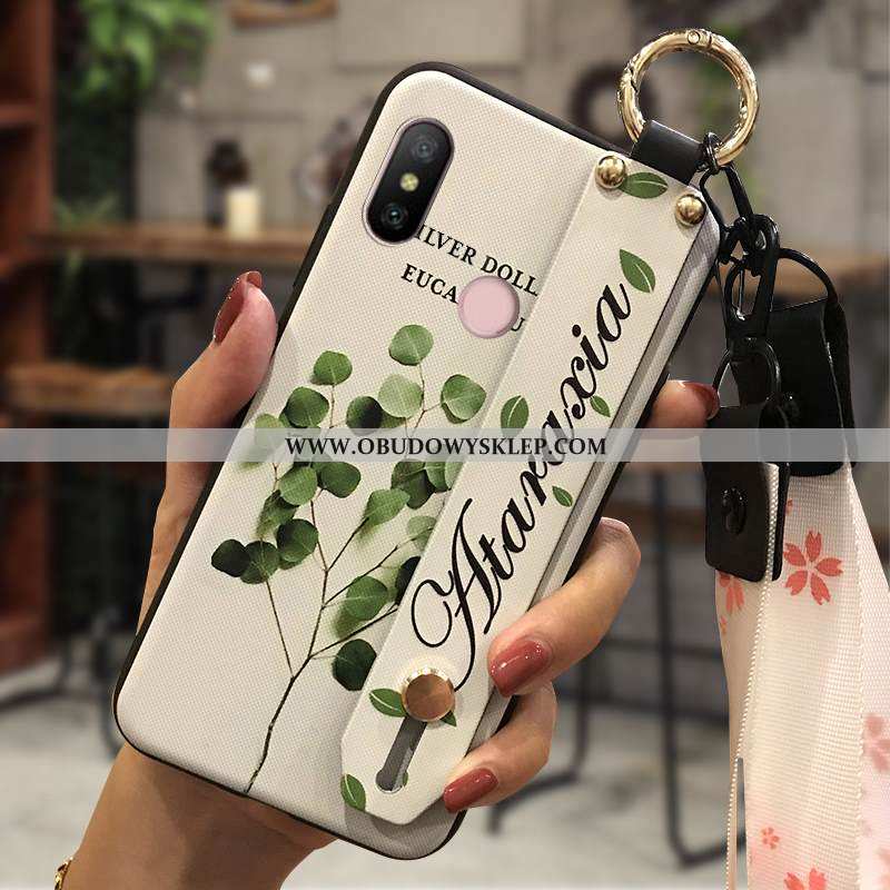 Futerał Xiaomi Mi A2 Lite Miękki Żółty Czerwony, Pokrowce Xiaomi Mi A2 Lite Ochraniacz Kwiaty Żółta