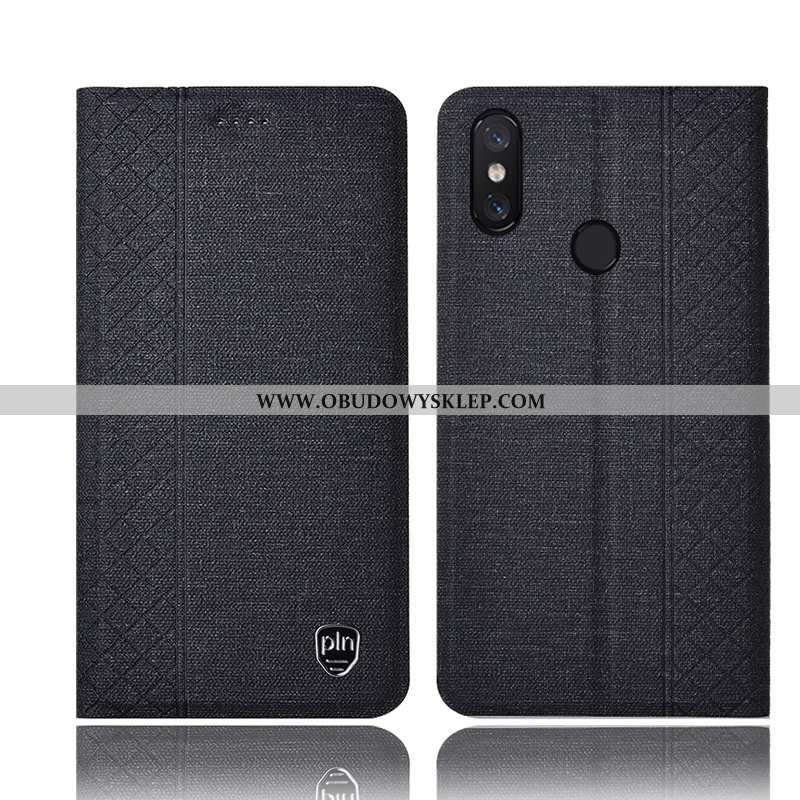 Futerał Xiaomi Mi Max 3 Skórzane Etui Obudowa, Pokrowce Xiaomi Mi Max 3 Ochraniacz Szary Szara