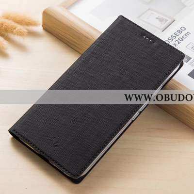 Futerał Xiaomi Mi Note 10 Skórzane Etui Płótno Mały, Pokrowce Xiaomi Mi Note 10 Wzór Niebieska