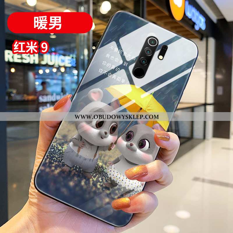 Futerał Xiaomi Redmi 9 Szkło Mały Czerwony, Pokrowce Xiaomi Redmi 9 Osobowość Miękki Czerwona