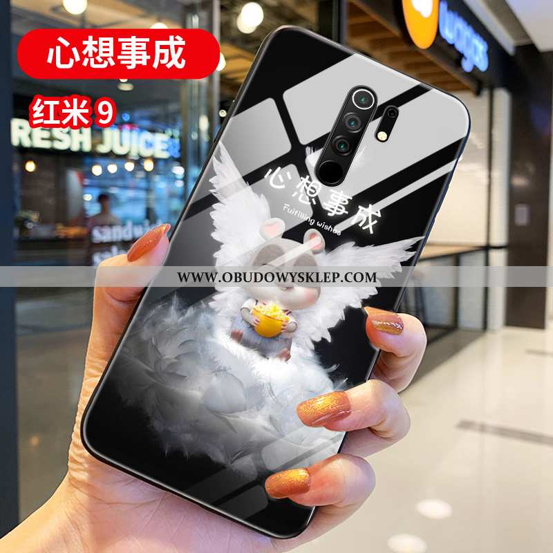 Futerał Xiaomi Redmi 9 Szkło Mały Czerwony, Pokrowce Xiaomi Redmi 9 Osobowość Miękki Czerwona