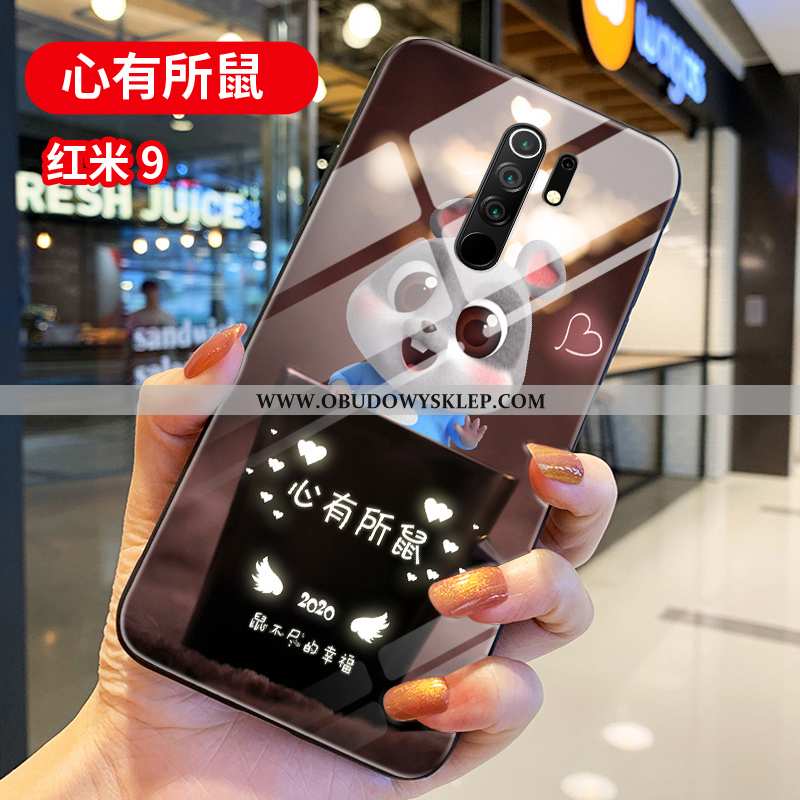 Futerał Xiaomi Redmi 9 Szkło Mały Czerwony, Pokrowce Xiaomi Redmi 9 Osobowość Miękki Czerwona