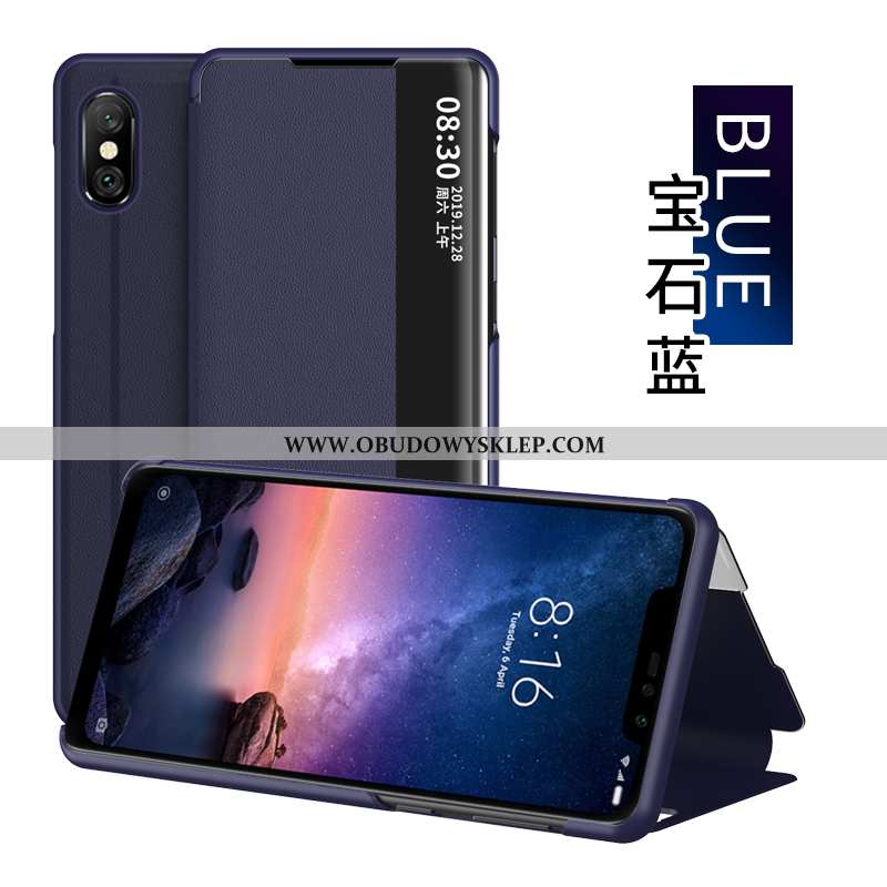 Futerał Xiaomi Redmi Note 6 Pro Skórzane Etui Czerwony, Pokrowce Xiaomi Redmi Note 6 Pro Windows Obu