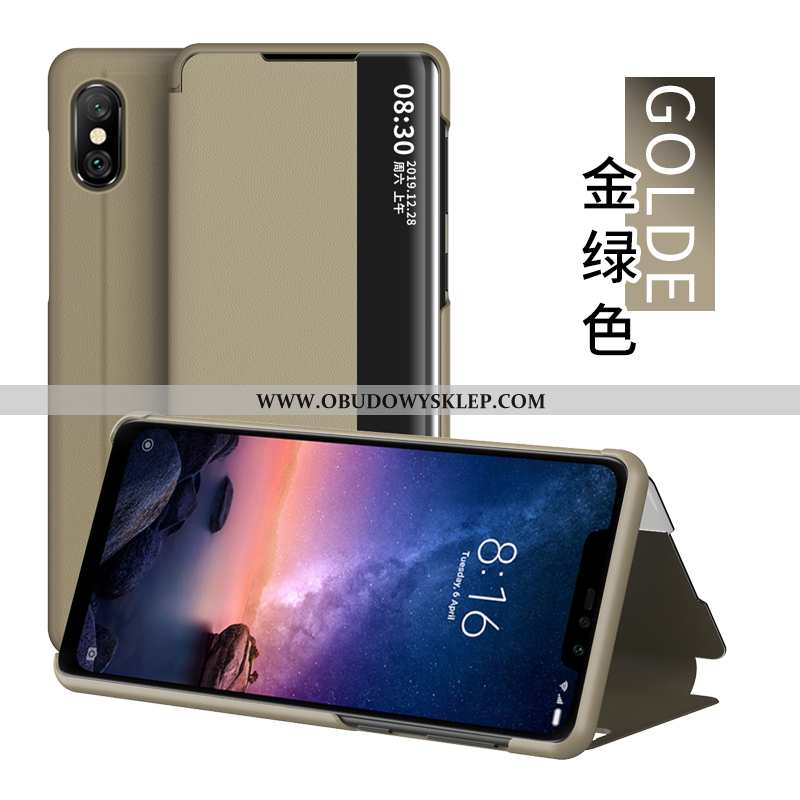 Futerał Xiaomi Redmi Note 6 Pro Skórzane Etui Czerwony, Pokrowce Xiaomi Redmi Note 6 Pro Windows Obu