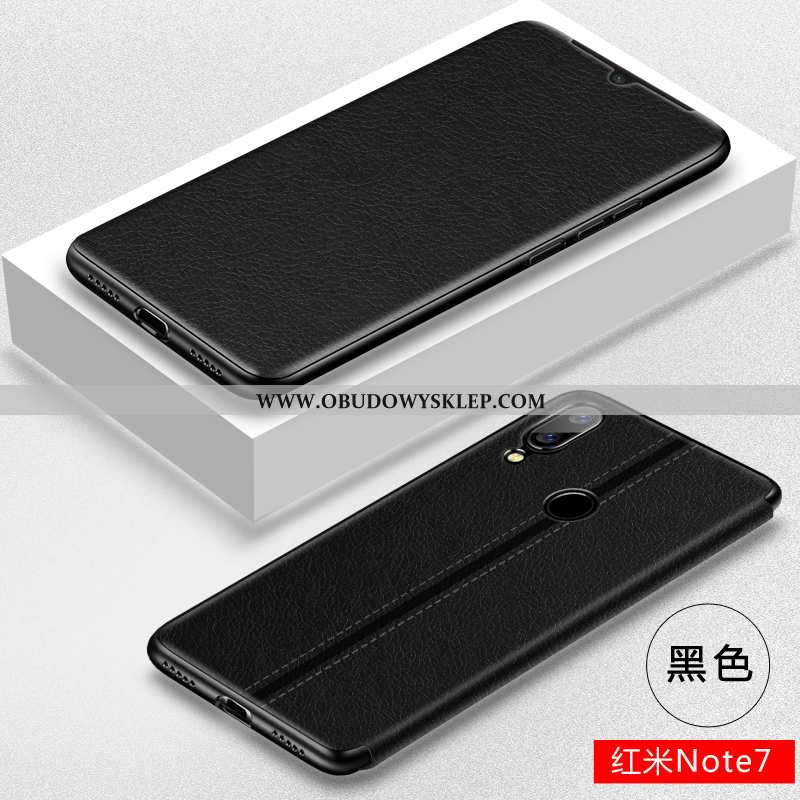 Futerał Xiaomi Redmi Note 7 Skórzane Etui Czerwony, Pokrowce Xiaomi Redmi Note 7 Osobowość Nowy Czer