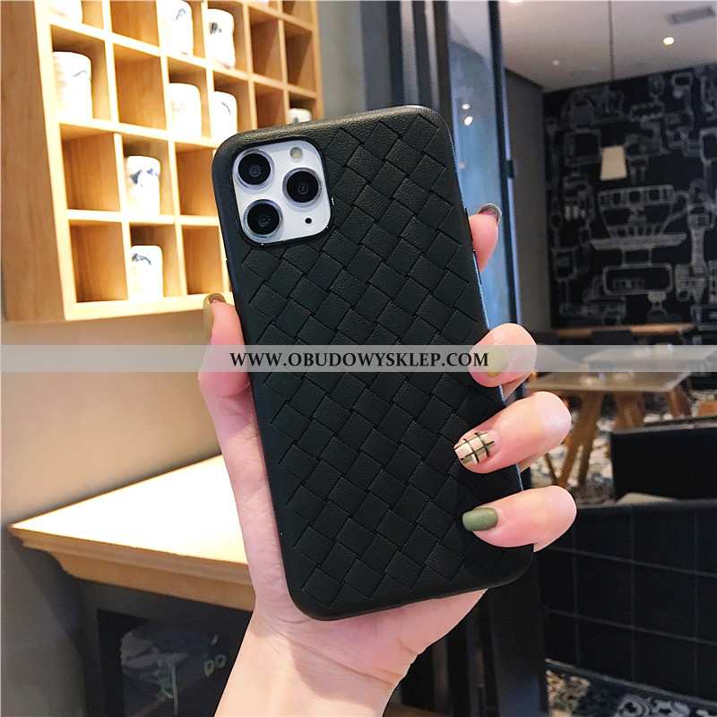 Futerał iPhone 11 Pro Silikonowe Przeplatane Czarny, Pokrowce iPhone 11 Pro Ochraniacz Chłodzenie Cz