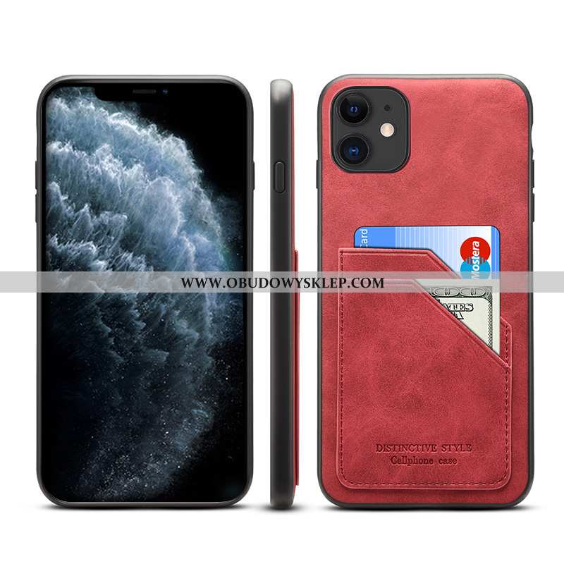 Futerał iPhone 11 Skórzane Etui Telefon Komórkowy Futerał, Pokrowce iPhone 11 Portfel Brązowe