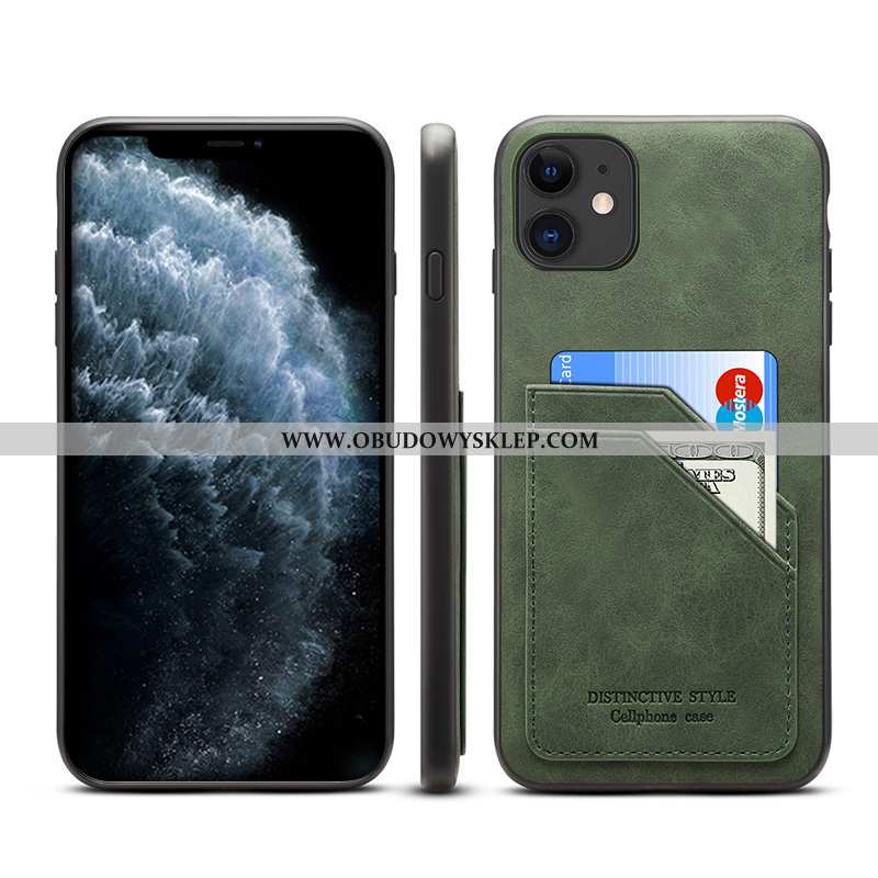 Futerał iPhone 11 Skórzane Etui Telefon Komórkowy Futerał, Pokrowce iPhone 11 Portfel Brązowe