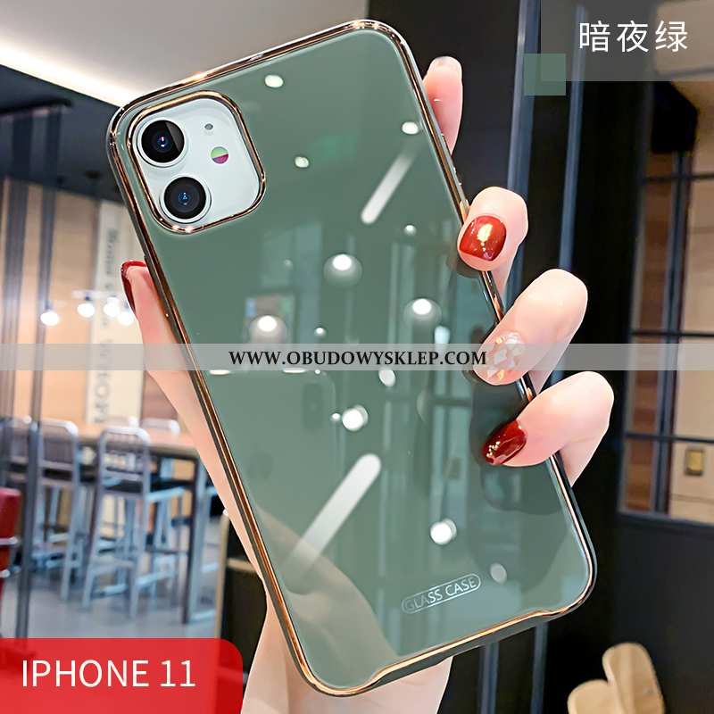Futerał iPhone 11 Szkło Silikonowe Anti-fall, Pokrowce iPhone 11 Miękki Etui Zielone