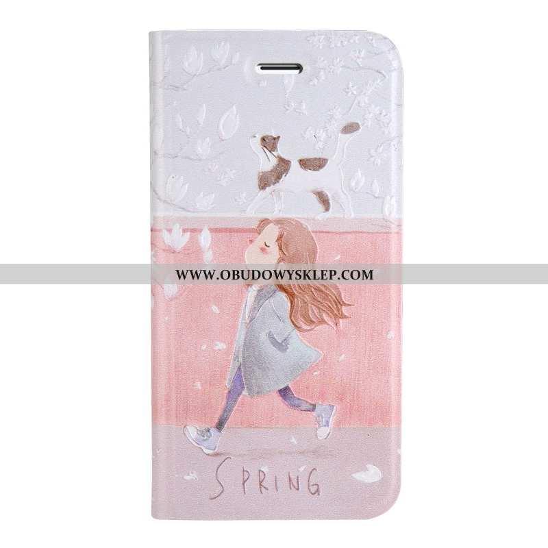 Futerał iPhone 8 Relief Skórzane Etui Obudowa, Pokrowce iPhone 8 Kreskówka Anti-fall Czerwona